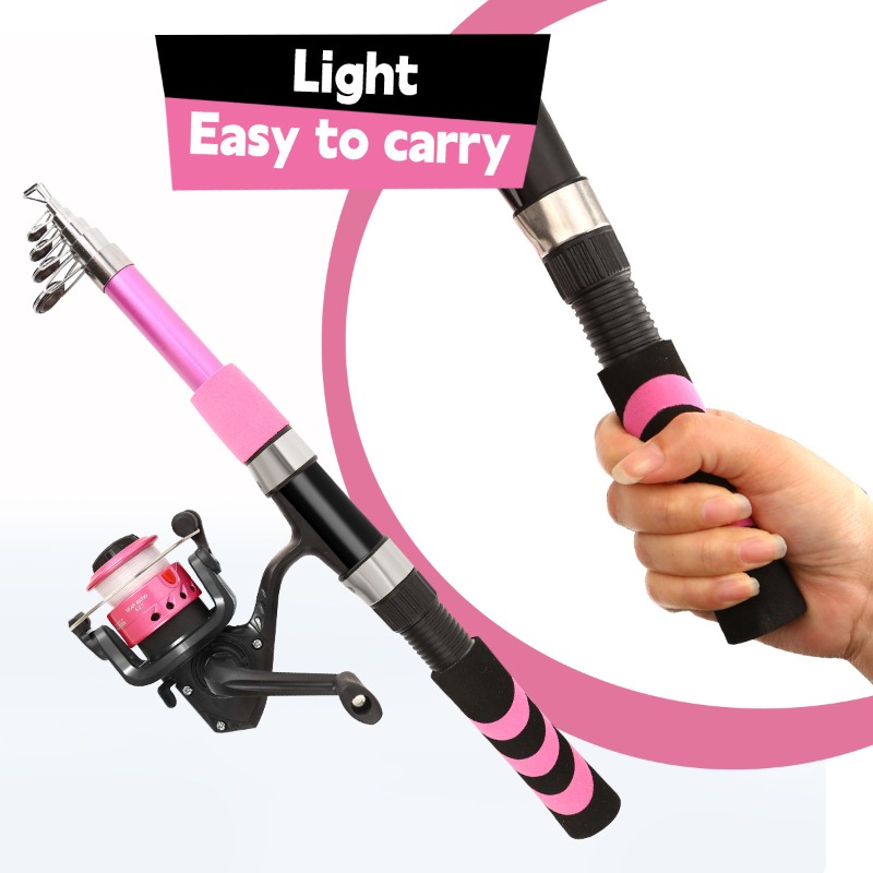 Fishing Rod Spinning - Conjunto combinado de vara de pesca
