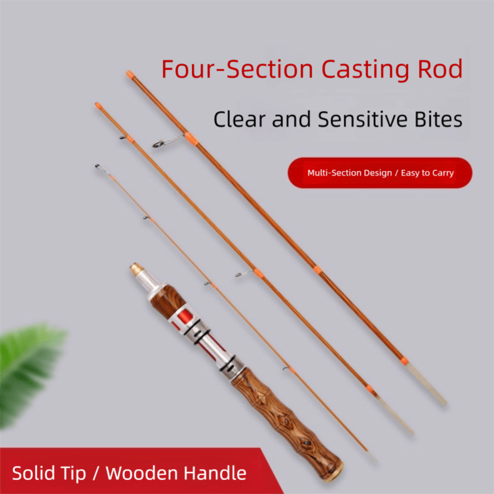 Fishing Rod Carbon Fiber - Alta qualidade 4 seções fiação vara