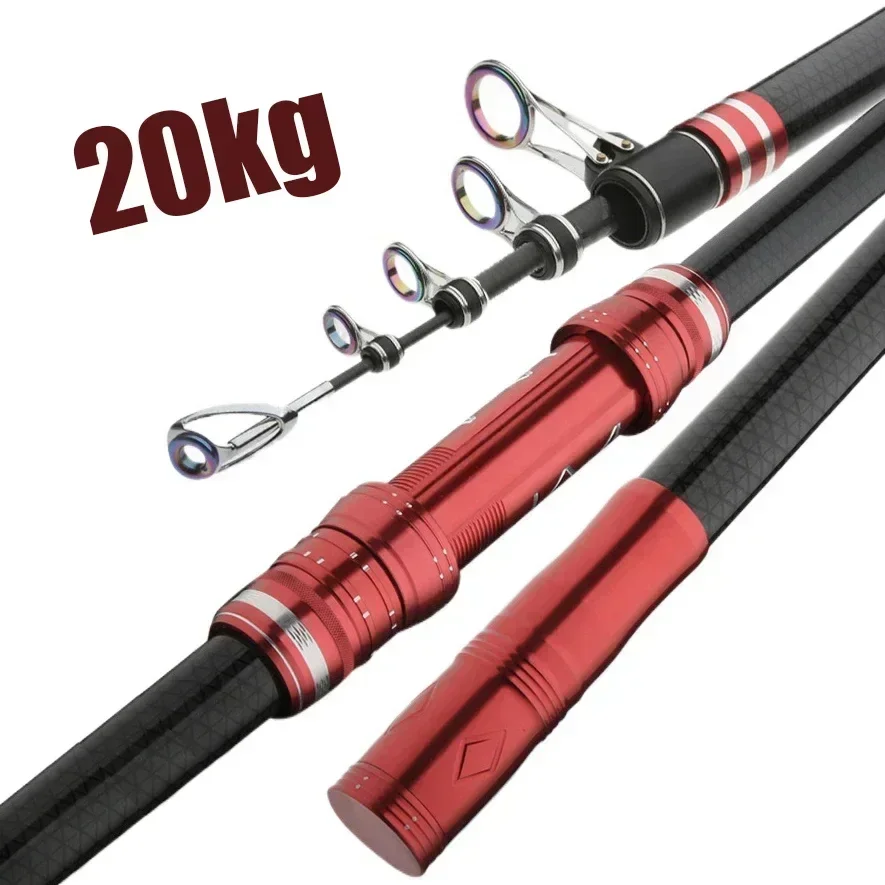 Fishing Rod Surf - Vara de pesca telescópica, 2.7m 3.6m