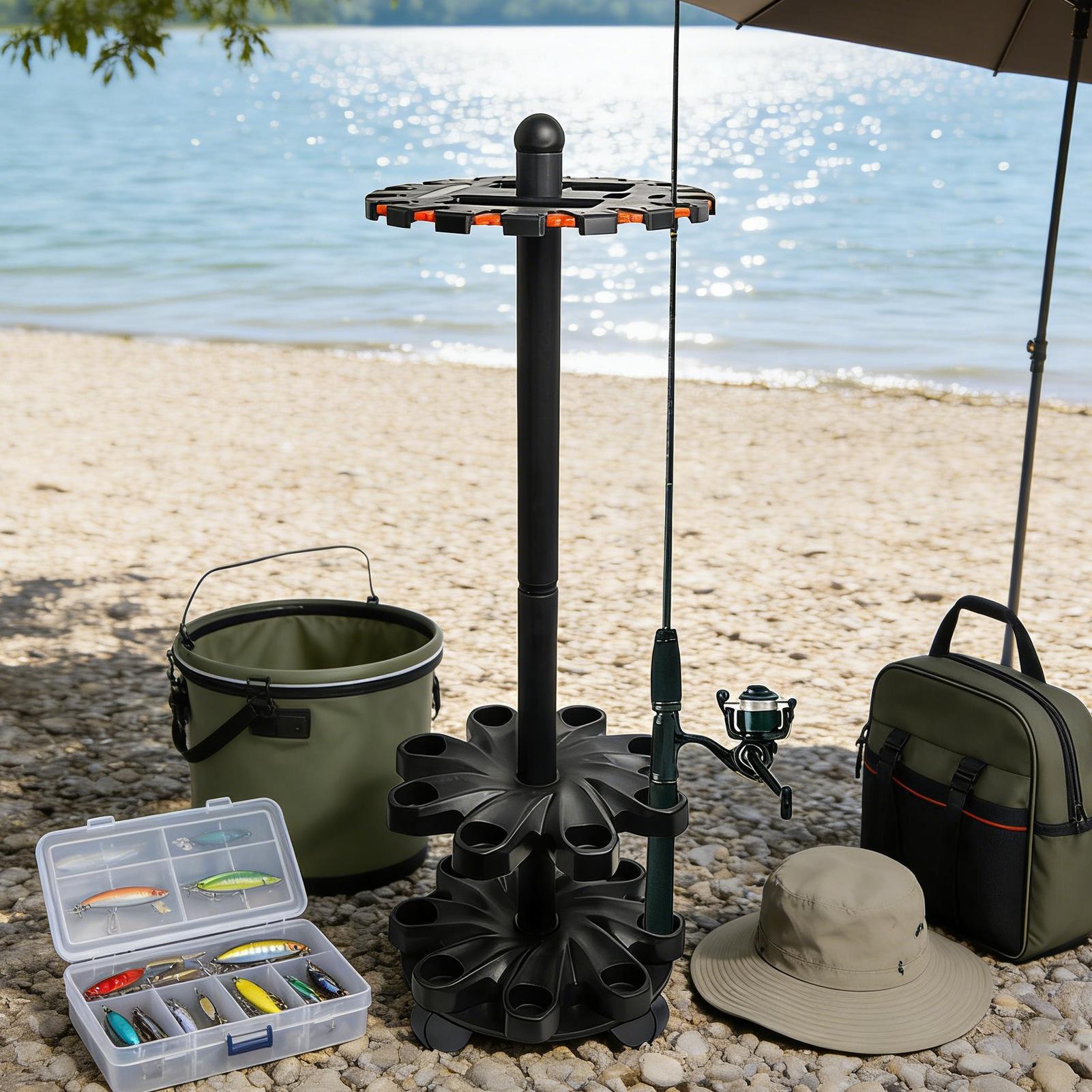 Suporte Vertical para Varas de - Fishing Rod Boat avaliação e preço