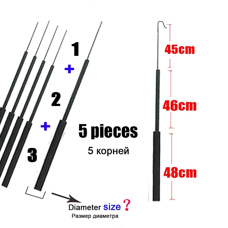 4.1mm-6.4mm 5 peças ponta da v - Fishing Rod Tip Replacement avaliação e preço