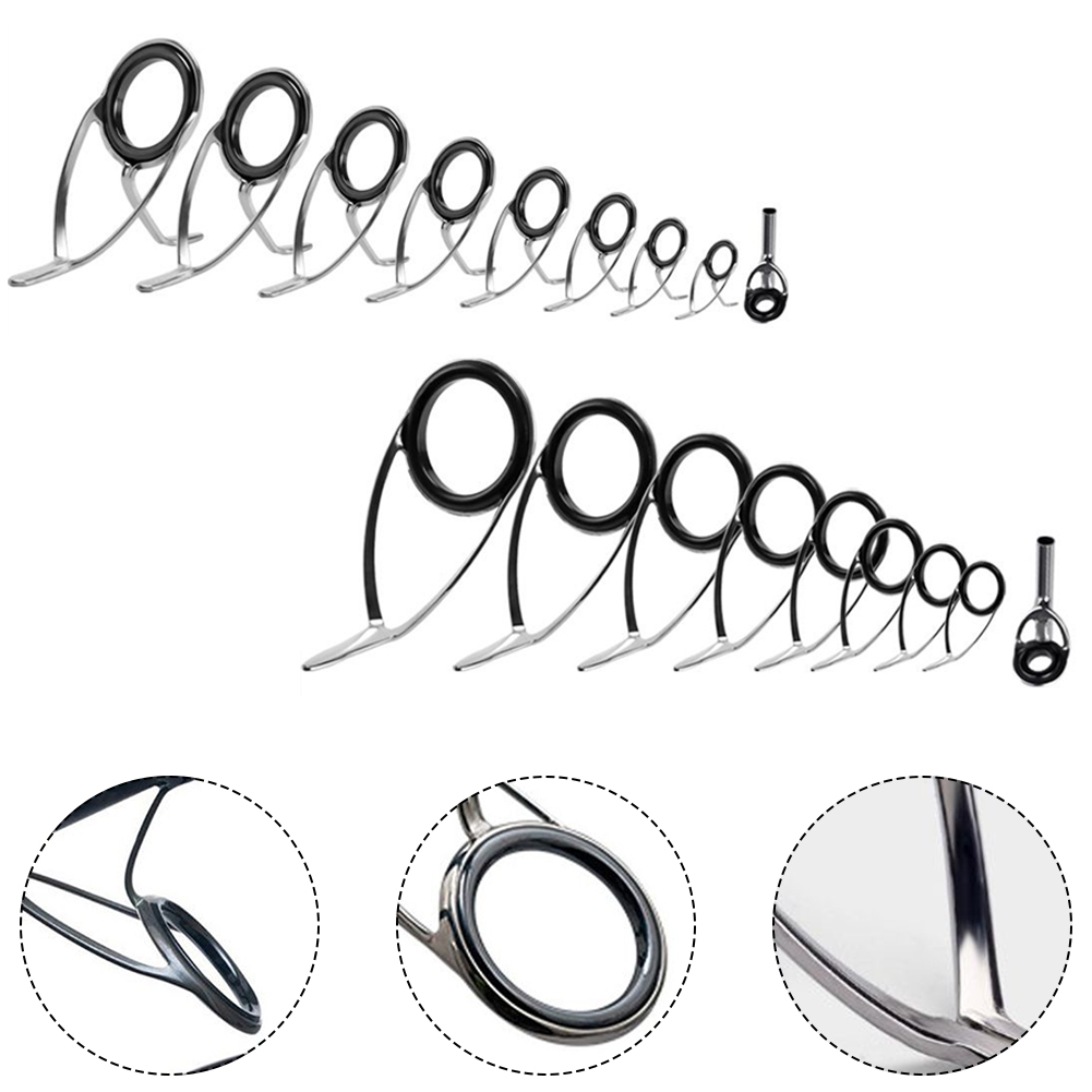 9 pçs guia de vara de pesca an - Fishing Rod Repair Kit avaliação e preço