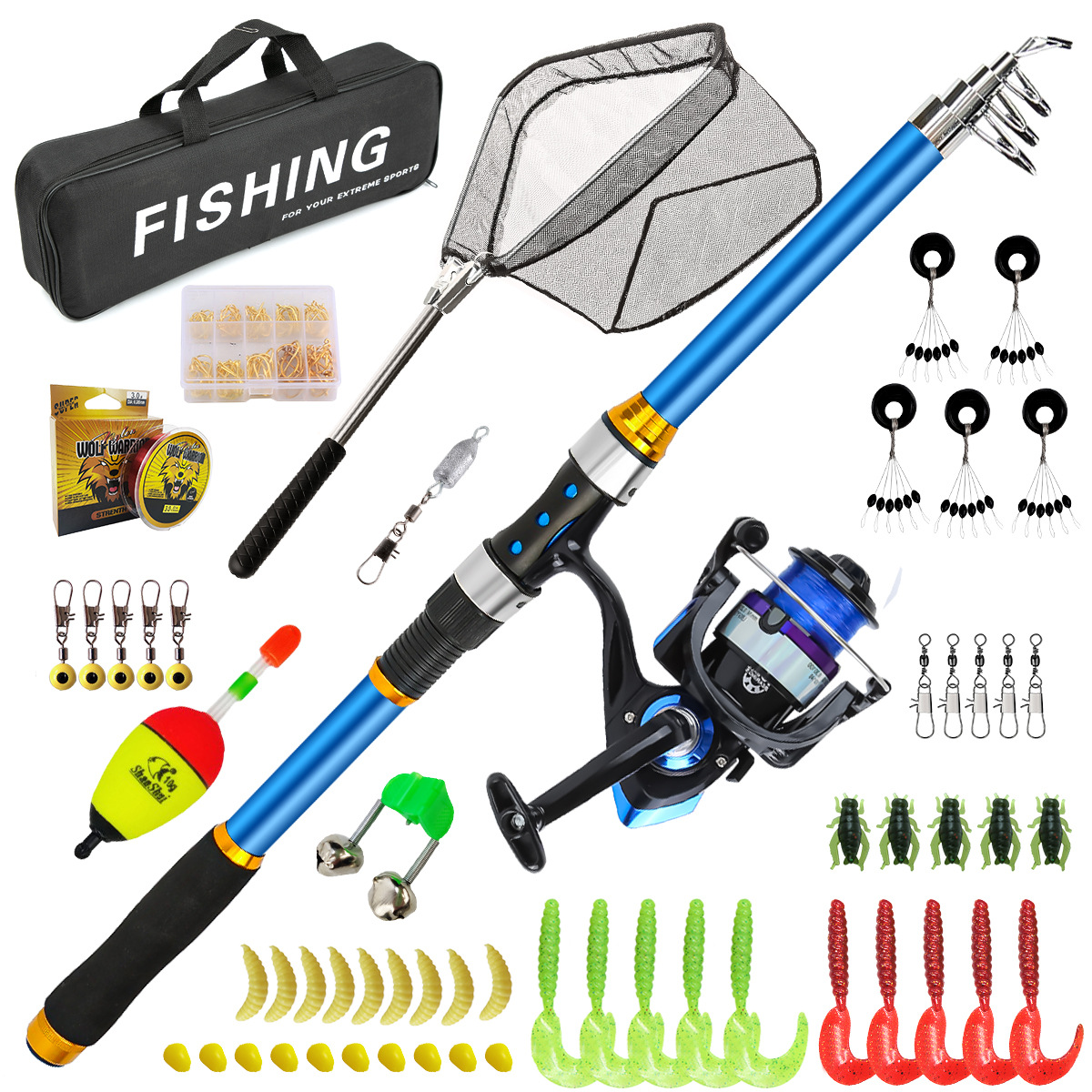 Conjunto de vara de pesca tele - Fishing Rod Spinning avaliação e preço