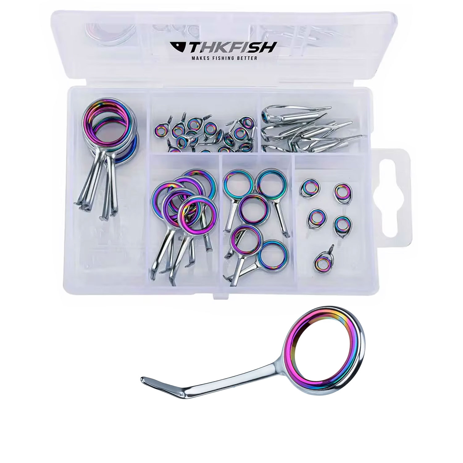 Colorido aço inoxidável Pesca  - Fishing Rod Tip Replacement avaliação e preço