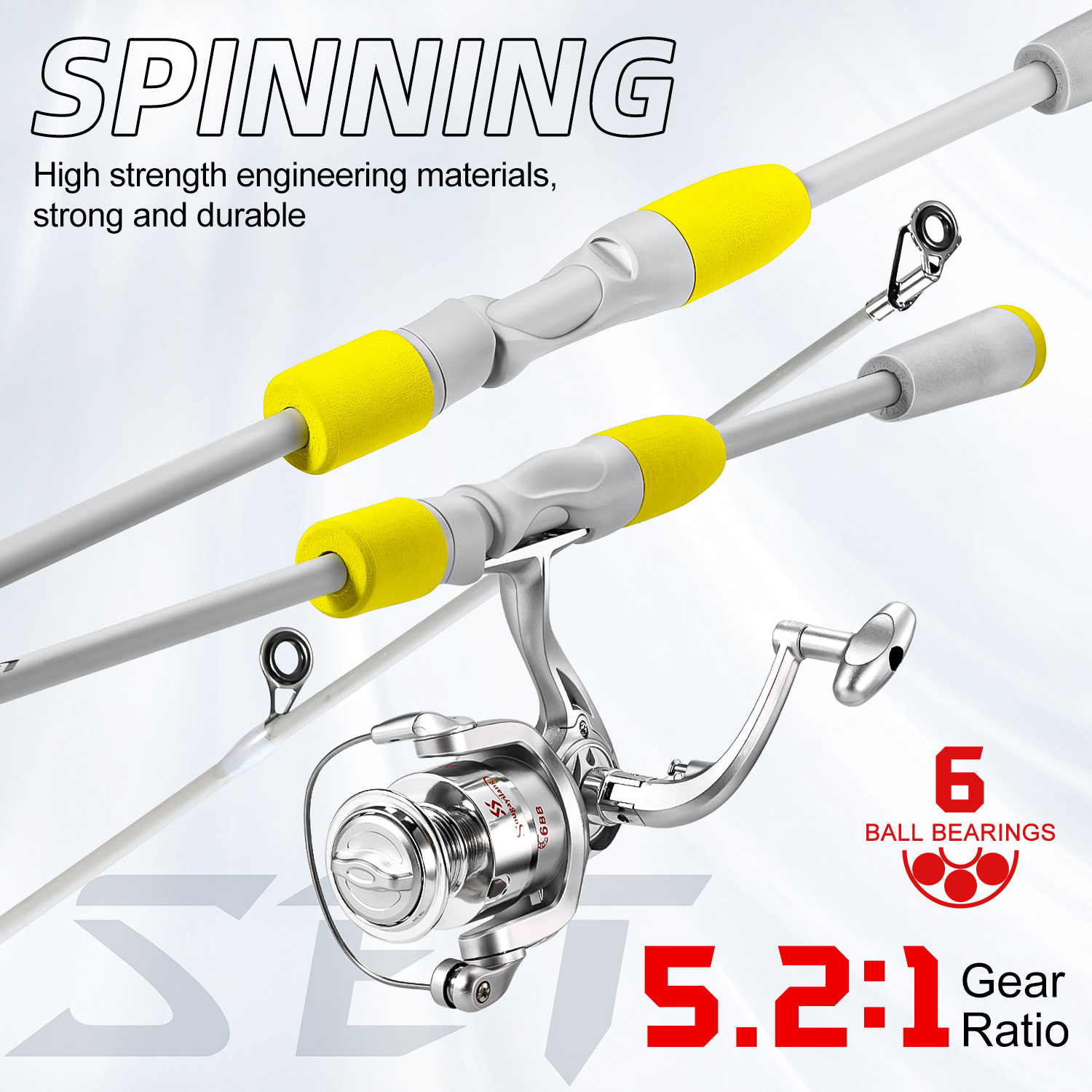 Sougayilang vara de pesca gira - Fishing Rod Combo avaliação e preço