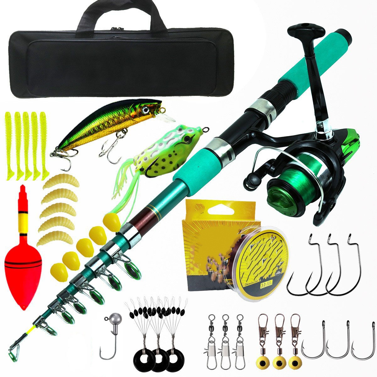 Kit de Vara de Pesca Telescópi - Fishing Rod Spinning avaliação e preço